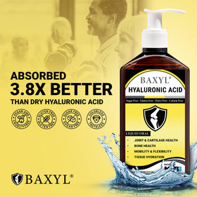 BAXYL Complément Acide Hyaluronique 2x180ml étiquette avec ingrédients