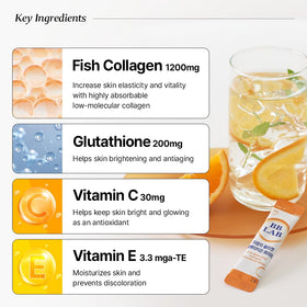 BB LAB Collagène Glutathion Orange stick with nutritional facts