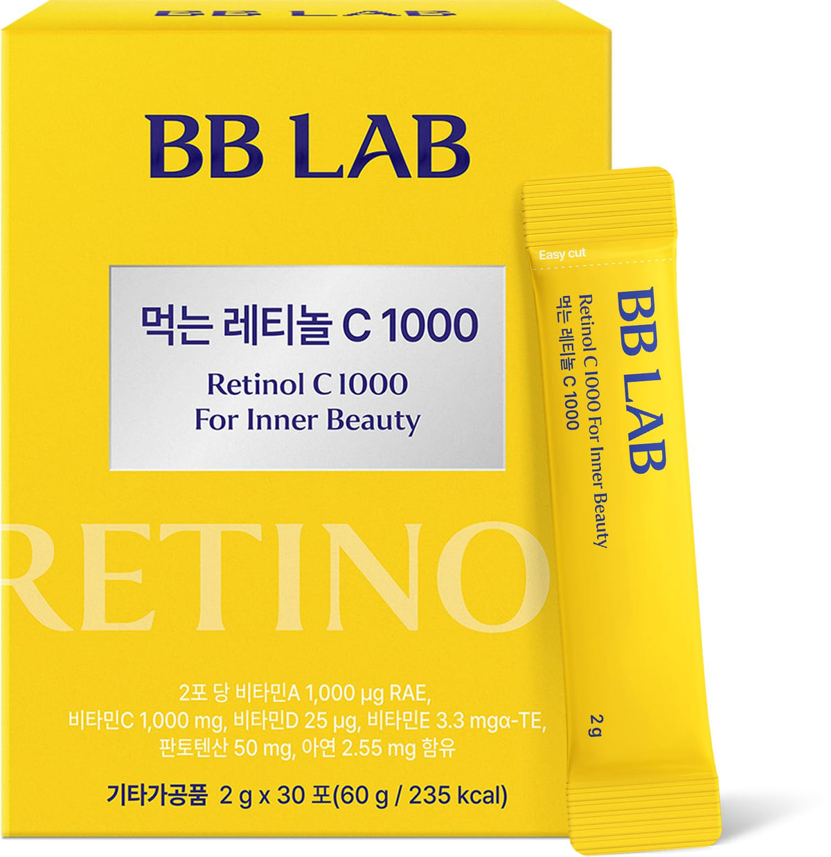 BB LAB Retinol C 1000 complément alimentaire 100g vue de face