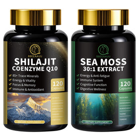 BBEEAAUU Shilajit et Mousse de Mer 240 capsules, vue de face