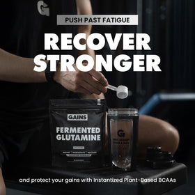 BCAA GAINS IN BULK dans un smoothie