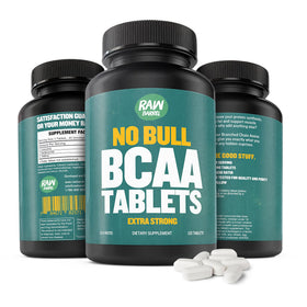 BCAA Tablettes Vegan Raw Barrel avec d'autres compléments alimentaires