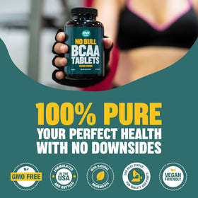 BCAA Tablettes Vegan Raw Barrel montrant la taille des pilules