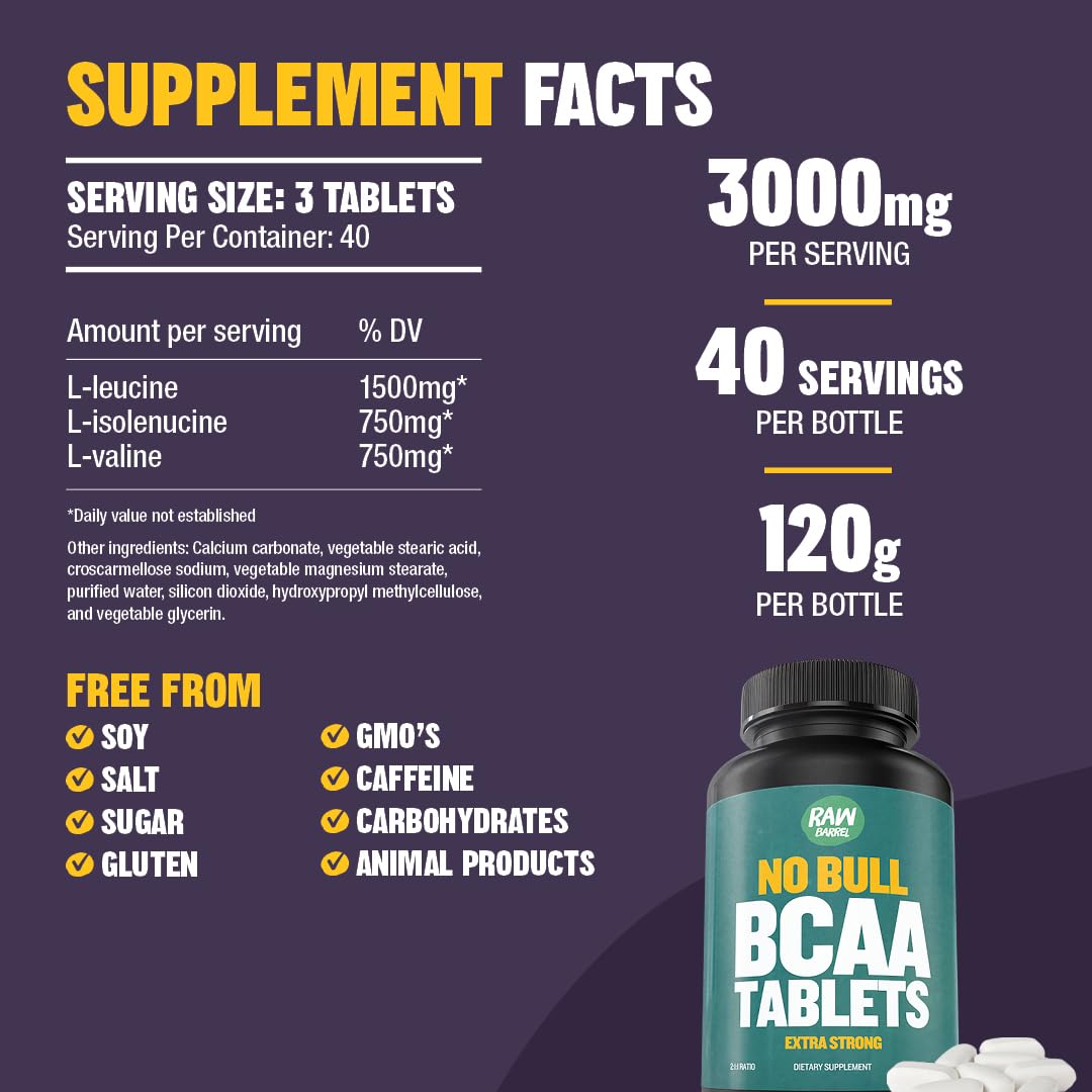 BCAA Tablettes Vegan Raw Barrel sur un bureau