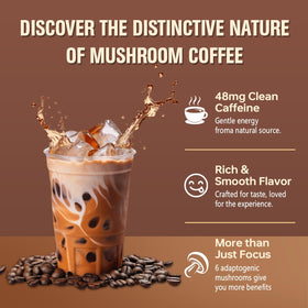 Bcuelov Café Instantané aux Champignons 2 Sachets avec tasse
