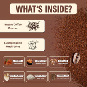 Bcuelov Café Instantané aux Champignons 2 Sachets sur une table
