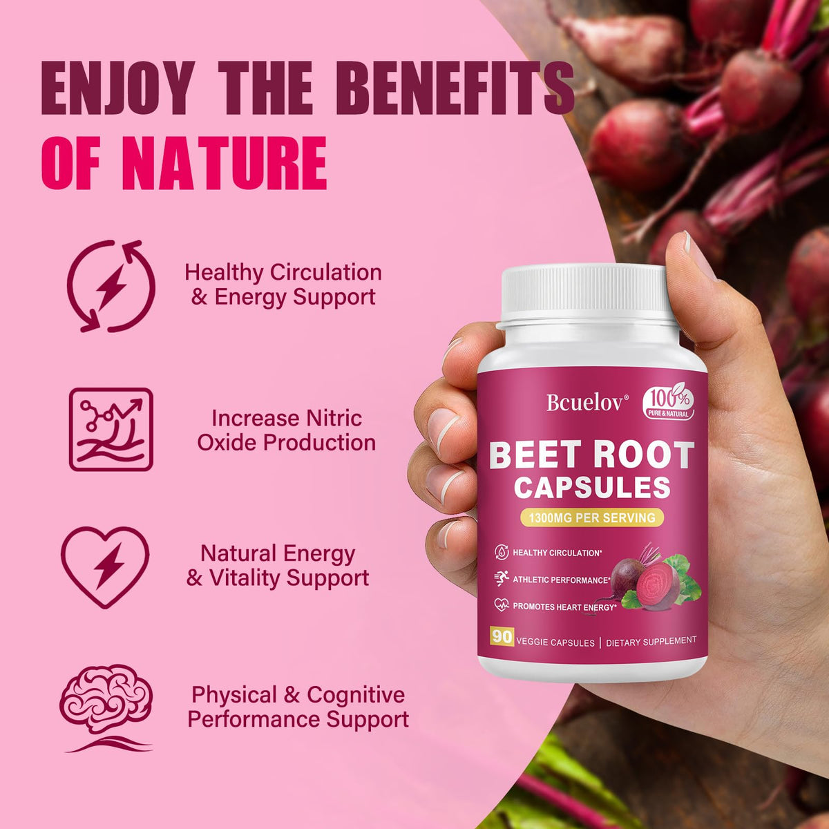 Bcuelov Capsules de Betterave - étiquette du produit
