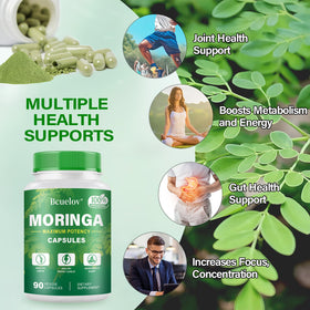 Bcuelov Capsules de Moringa 800mg contenu des capsules