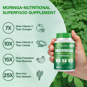 Bcuelov Capsules de Moringa 800mg sur une table