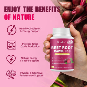 Bcuelov Capsules de Poudre de Betterave 1300mg - Détail des capsules