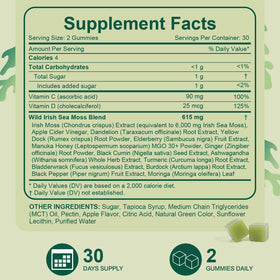 Bcuelov Gummies de Mousse de Mer 16-en-1 gummies sur une table
