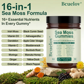 Bcuelov Gummies de Mousse de Mer 16-en-1 vue de côté