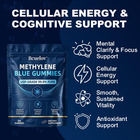 Bcuelov Gummies Methylene Blue 5mg en vue de dessus