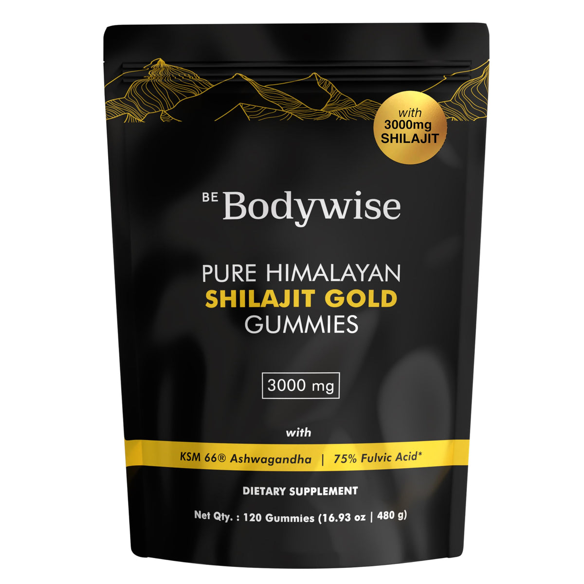 Be Bodywise Gummies Shilajit Pur Himalayen 3000 mg devant