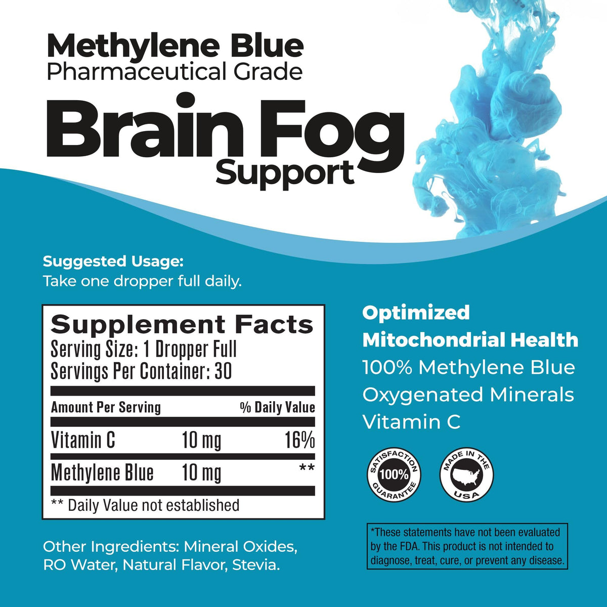 Be-Onguard Methylene Blue 68g flacon avec une cuillère doseuse