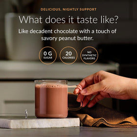BEAM Dream Sleep Powder Chocolat Cacahuète ingrédients sur l'emballage
