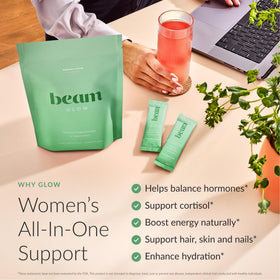 BEAM Glow complément alimentaire femme 30 servings vue arrière