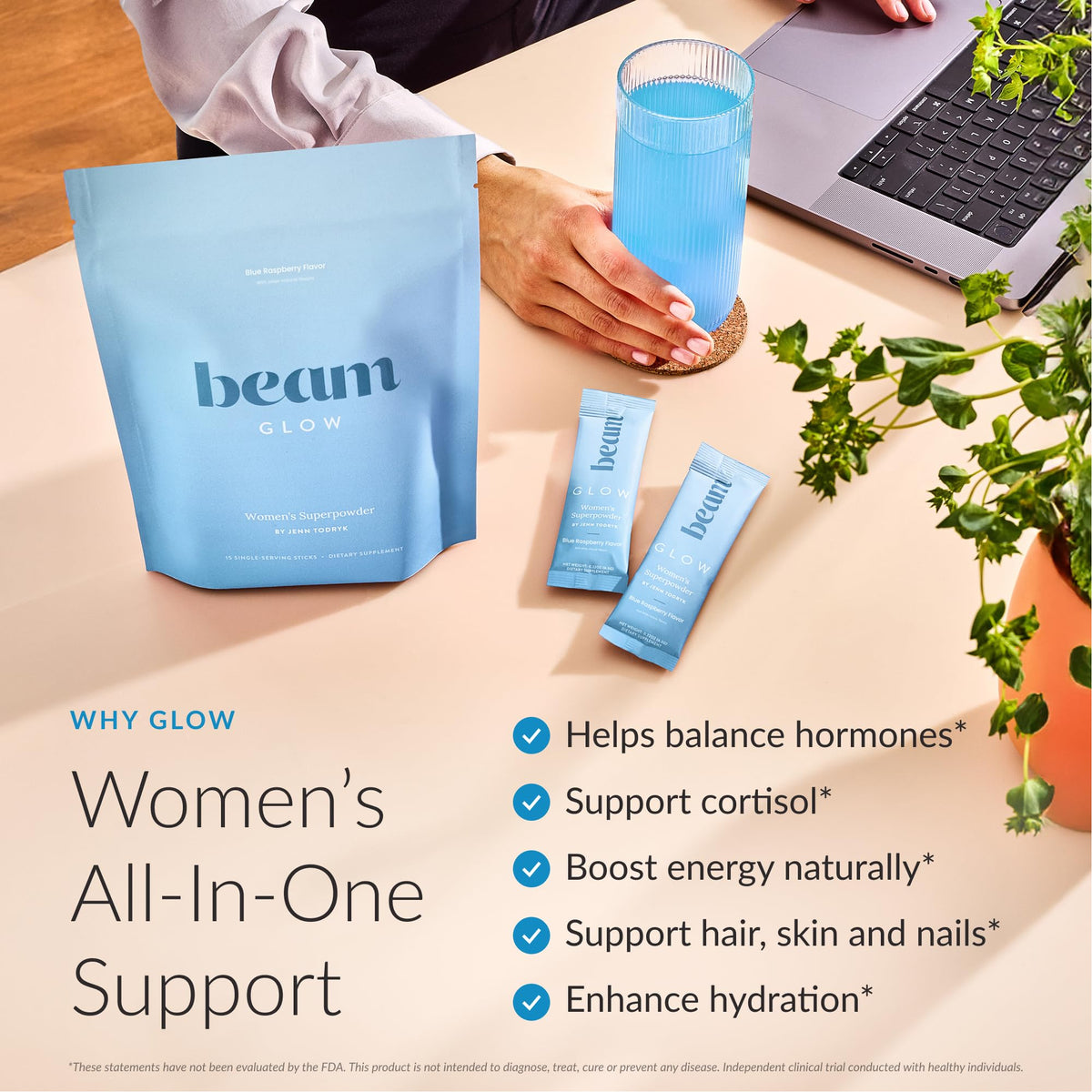 BEAM Glow Complément Alimentaire Femme capsules à l'intérieur de la boîte