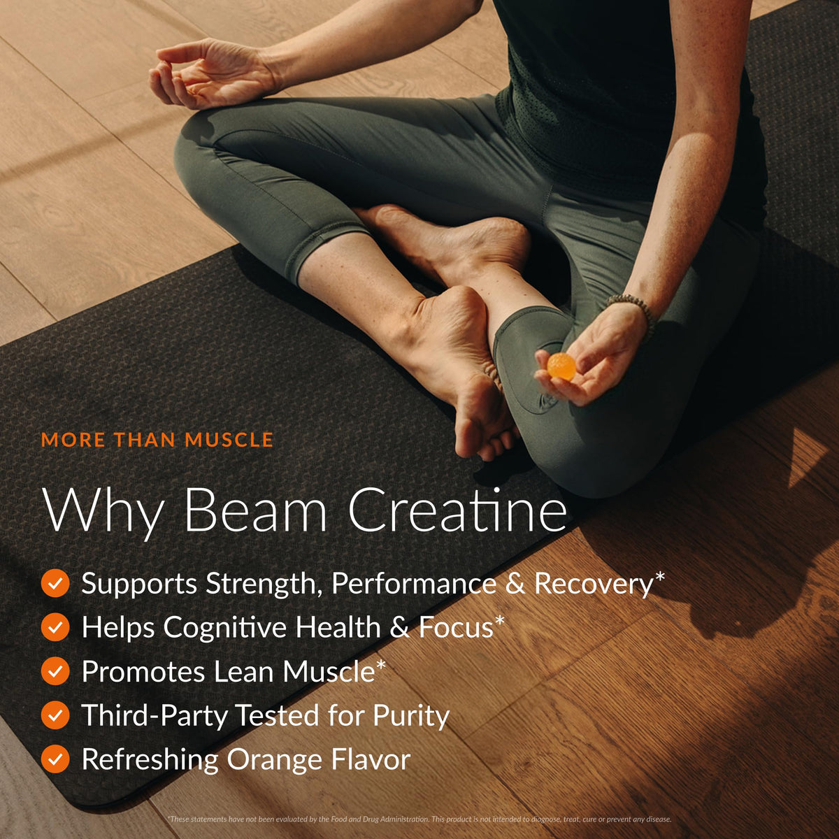 BEAM Gummies de Créatine saveur orange, présentation