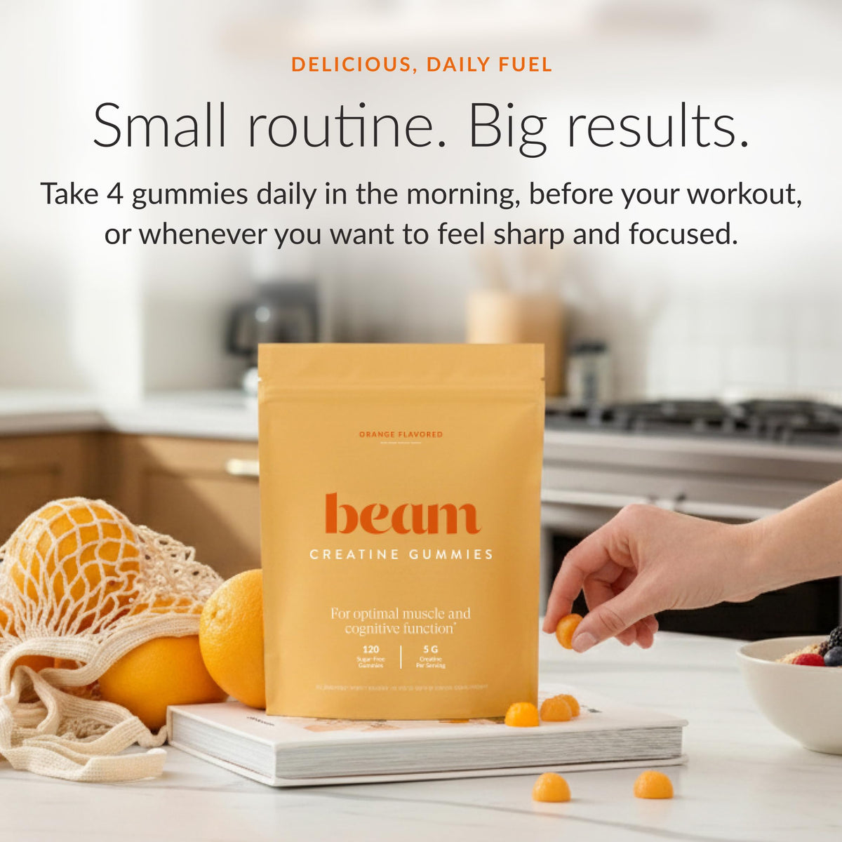 BEAM Gummies de Créatine, utilisation au gymnase