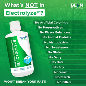 BEAM Minerals Electrolyze 946 ml avec des fruits frais