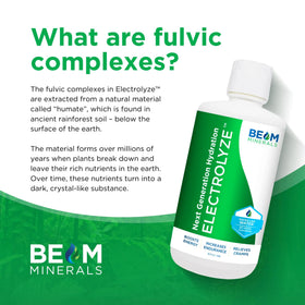BEAM Minerals Electrolyze 946 ml versé dans un verre