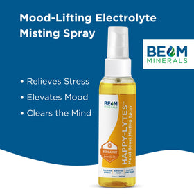 BEAM Minerals Happy-Lytes spray électrolytes sur une table
