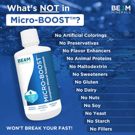 BEAM Minerals Micro-support 32 fl Oz bouteille avec verre