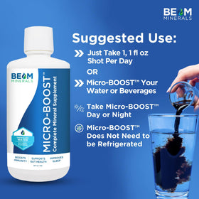 BEAM Minerals Micro-support 32 fl Oz bouteille sur fond blanc