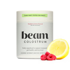 BEAM Poudre de Colostrum de Vache Nourrie à l'Herbe 3g, emballage avant
