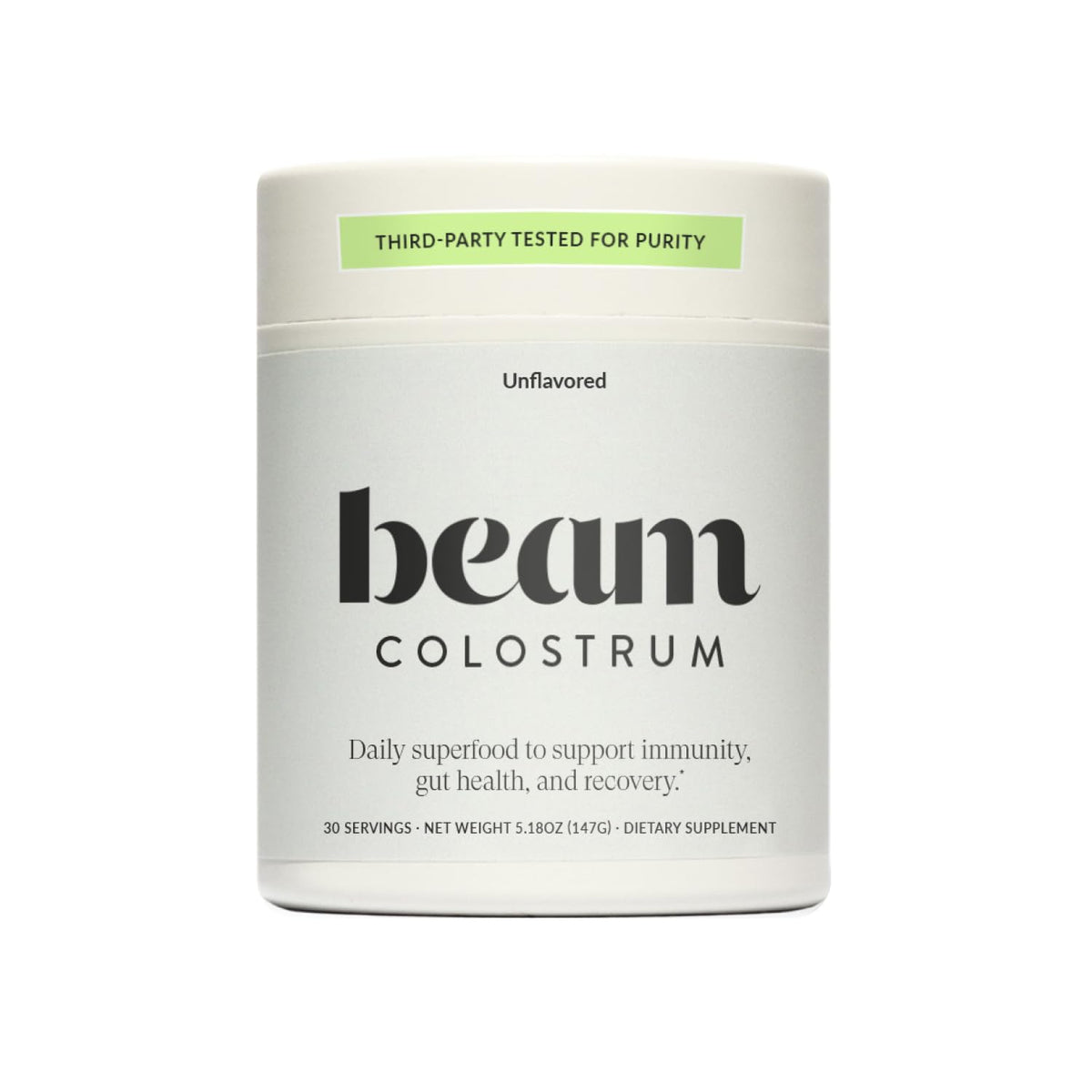 BEAM Poudre de Colostrum Non Aromatisée 168g vue de face