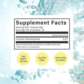 BEAM Poudre de Créatine Monohydrate 372g en gros plan sur le produit
