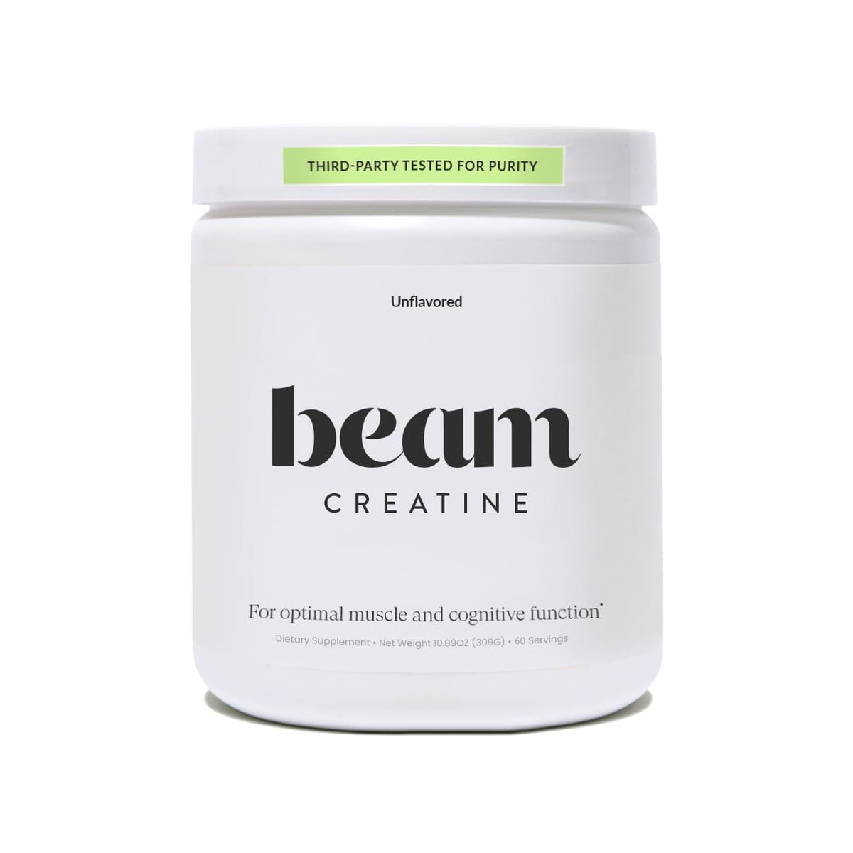 BEAM Poudre de Créatine Monohydrate 372g vue de face