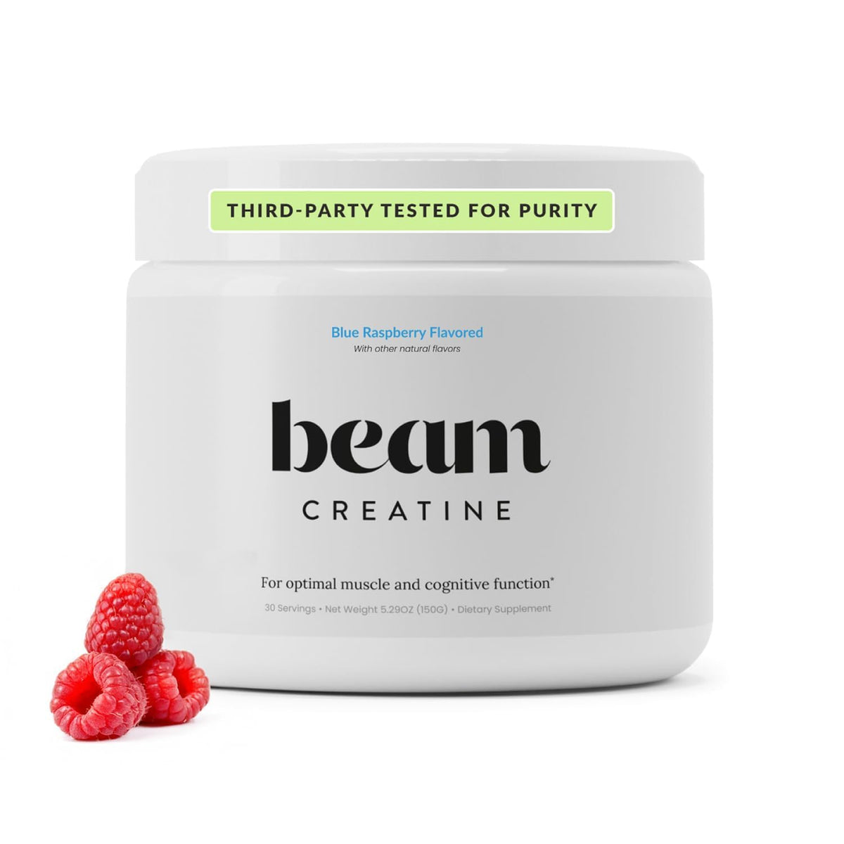 BEAM Poudre de Créatine Monohydrate 5g Framboise Bleue - vue avant