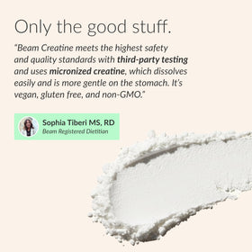 BEAM Poudre de Créatine Monohydrate 5g - Portion dans une cuillère