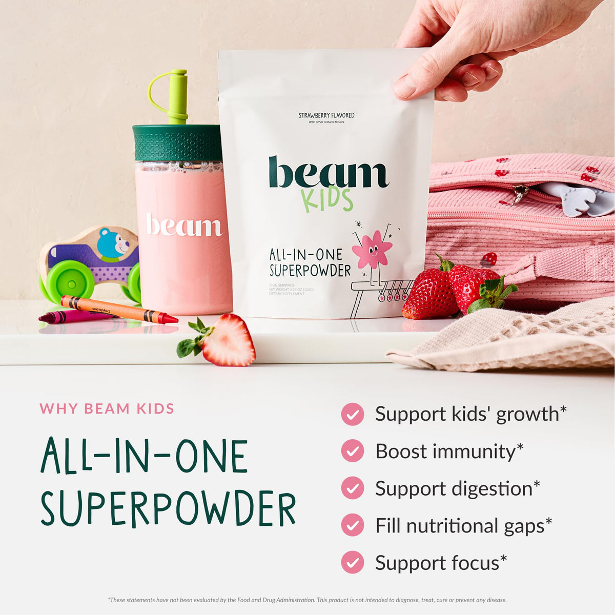 BEAM Poudre Multivitaminée Enfants - Détails de l'emballage