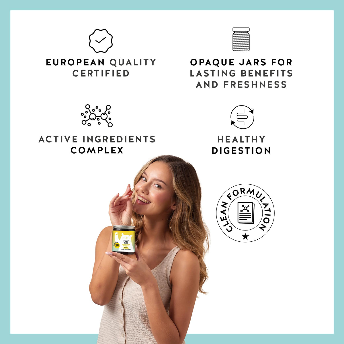 Bears with Benefits Bonbons au Vinaigre de Cidre de Pomme 118g sur une table