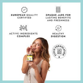 Bears with Benefits Bonbons au Vinaigre de Cidre de Pomme 118g sur une table
