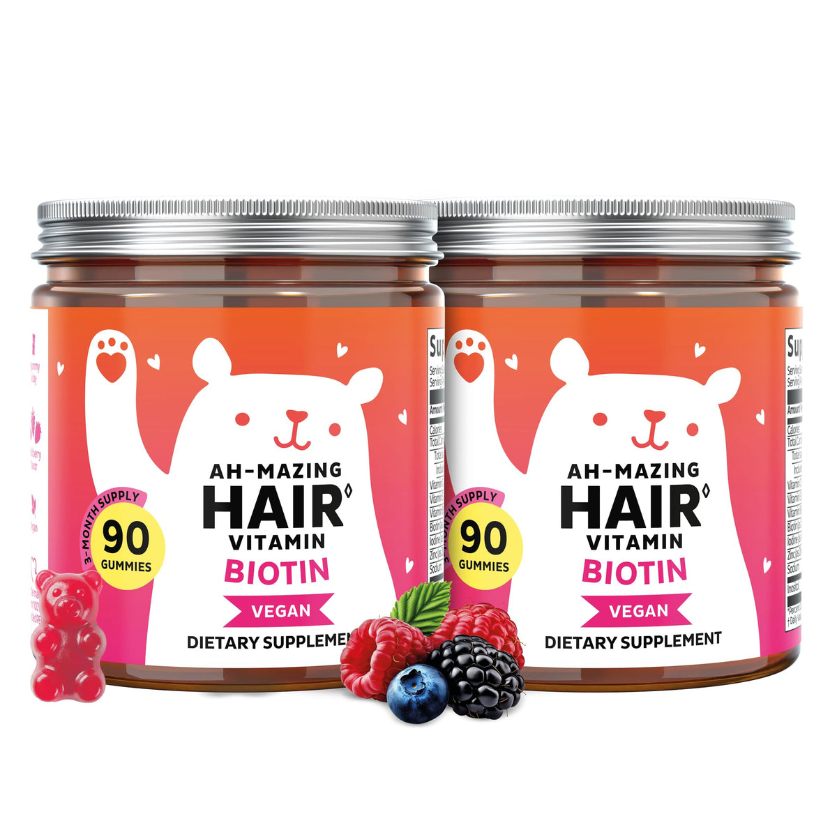Bears with Benefits Gummies à la Biotine 5 000 mcg - vue avant du produit