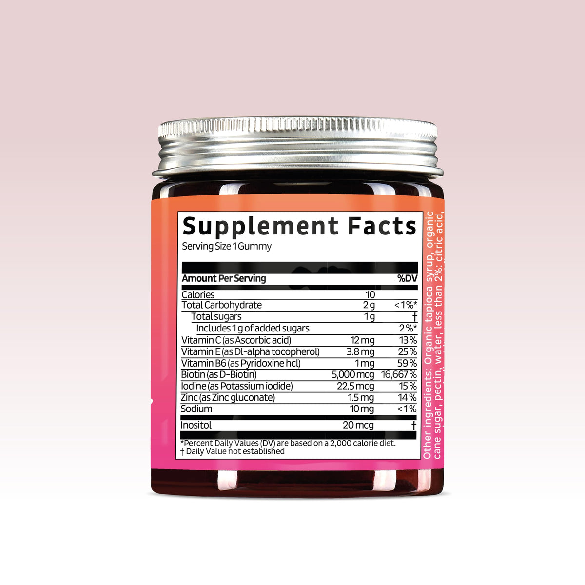 Bears with Benefits gummies biotine 5 000 mcg avec un fond nature