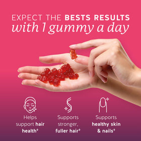 Bears with Benefits gummies biotine 5 000 mcg vue de côté