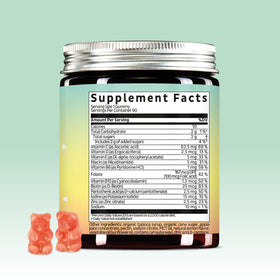 Bears with Benefits Gummies Multivitamines 109g avec un verre d'eau