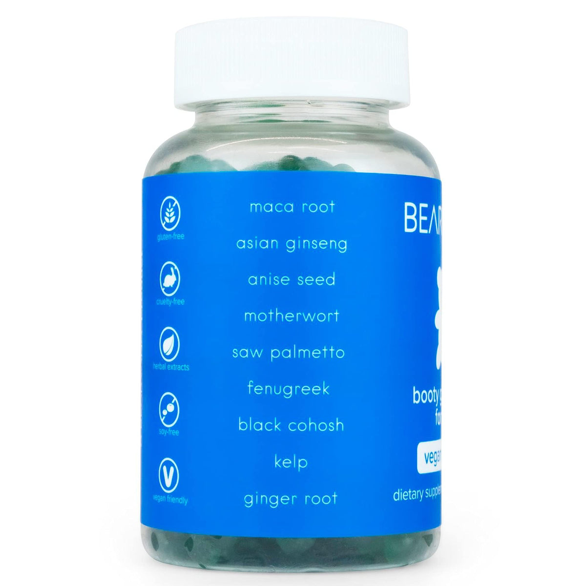 BEARVANA Gummies Multivitamines Femme flacon ouvert avec gummies