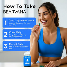 BEARVANA Gummies Multivitamines Femme gummies en gros plan