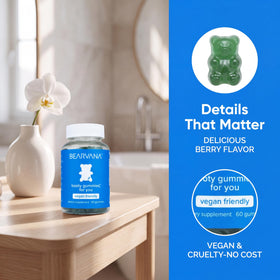 BEARVANA Gummies Multivitamines Femme gummies sous un éclairage naturel