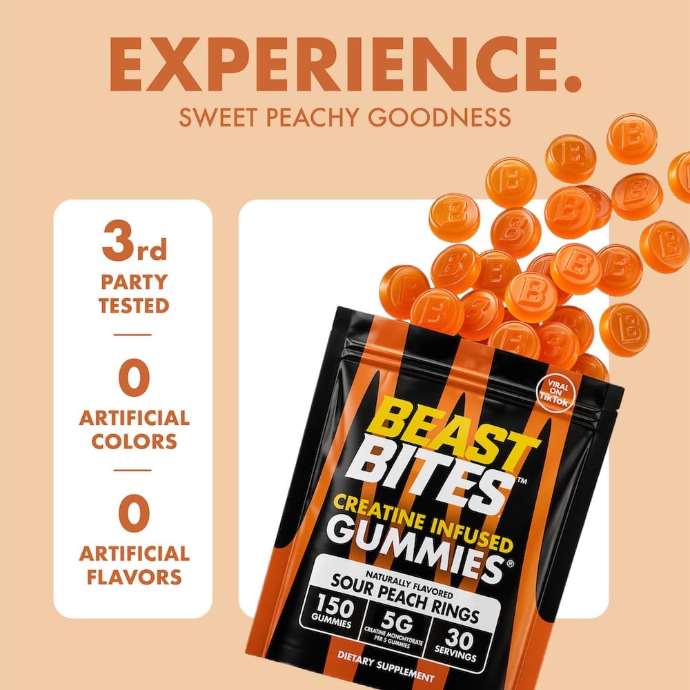 BEAST BITES Gummies Créatine dans un cadre de vie actif