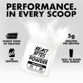 BEAST BITES Poudre de Créatine Monohydrate 372g vue arrière