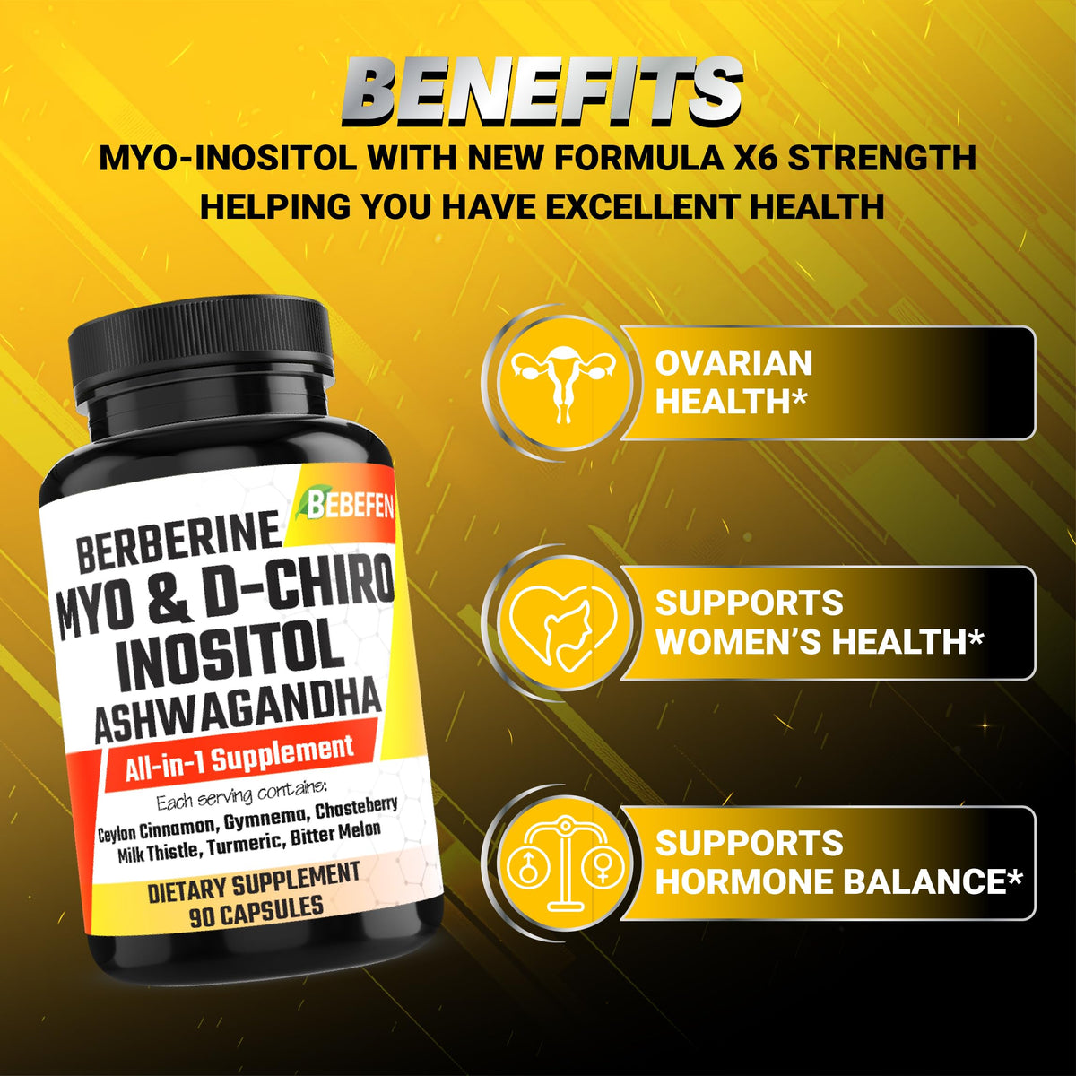 BEBEFEN Myo-Inositol D-Chiro capsules avec emballage