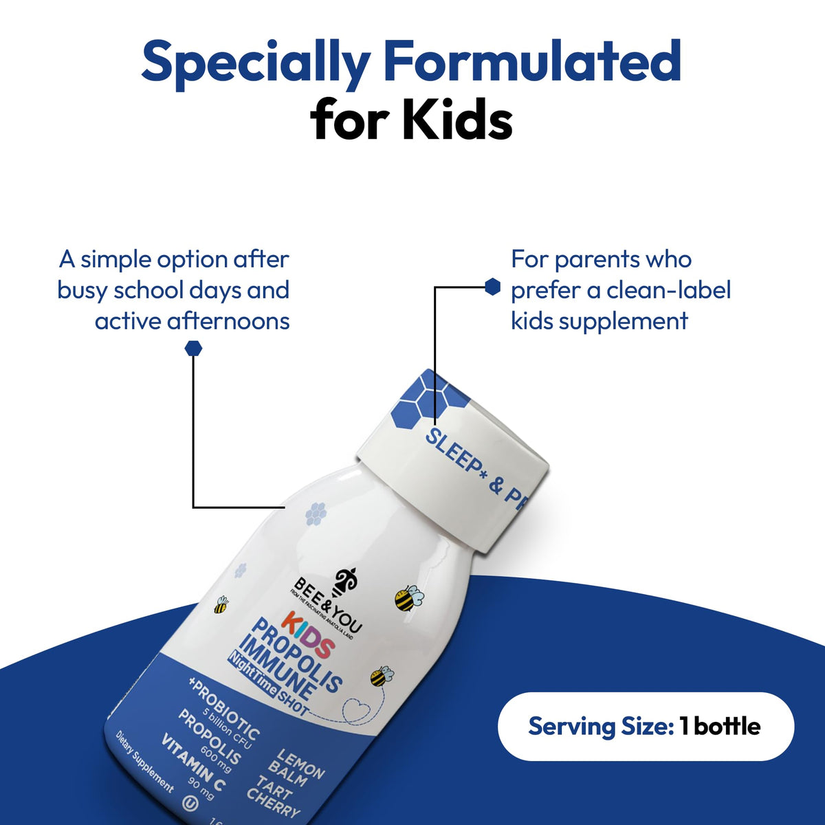 BEE & YOU Kids Propolis Shot Nuit en présentation