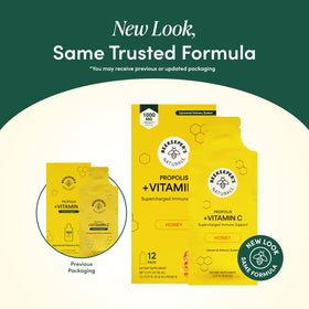 Beekeeper's Naturals Vitamine C 1000mg en sachets sur fond blanc